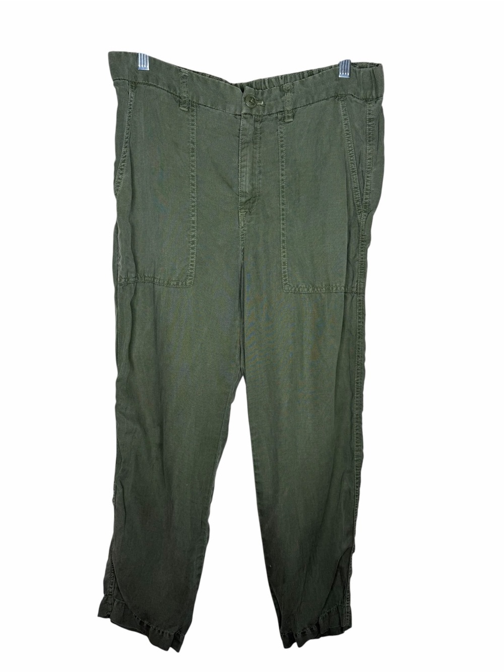 J.CREW / Weekend Pant in Fern Green Casual Relaxed Fit Linen Blend E9182 / 12